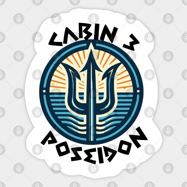 Cabin 3 Poseidon - CAMP half-blood Sticker by whatyouareisbeautiful